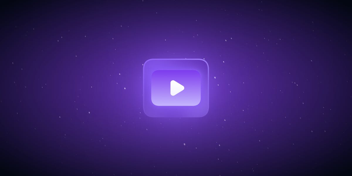 Video player logo floating in space